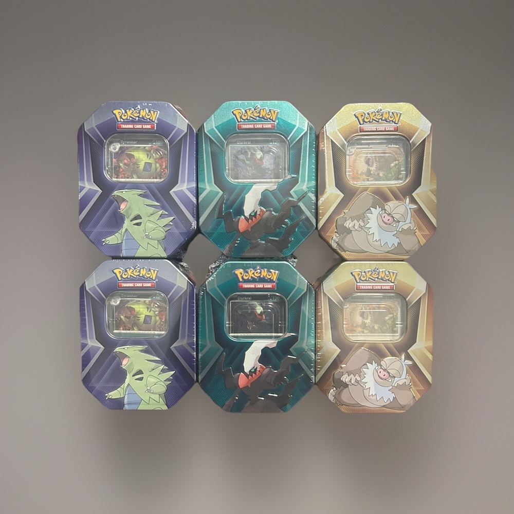 Lot of 6 Triple Whammy Collector Sealed Tin Set Pokemon TCG (18 Booster Packs)